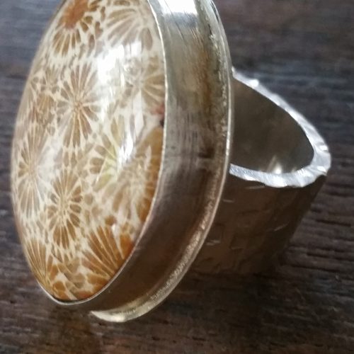 fossil coral ring