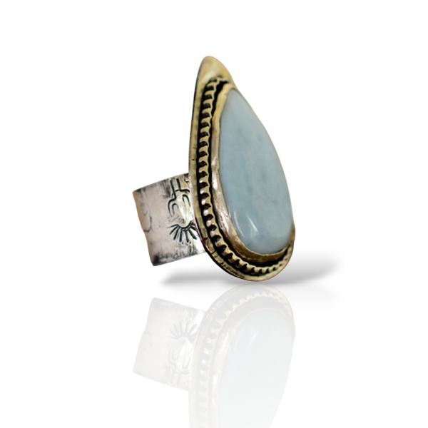 Blue Lace Agate Ring sz 8.5