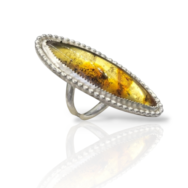 Baltic Amber Silver sz 6