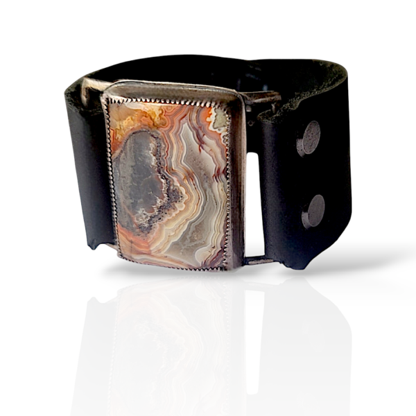 Crazy Lace Agate Harness Cuff