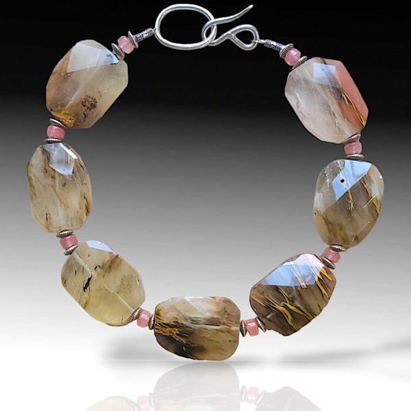 Rutilated Quartz with Cherry Quartz