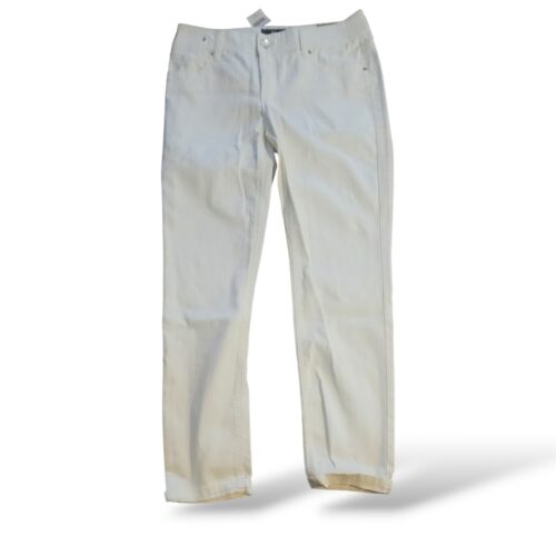 CHICO'S Women's White Straight Leg Jeans 5-Pocket SO SLIMMING